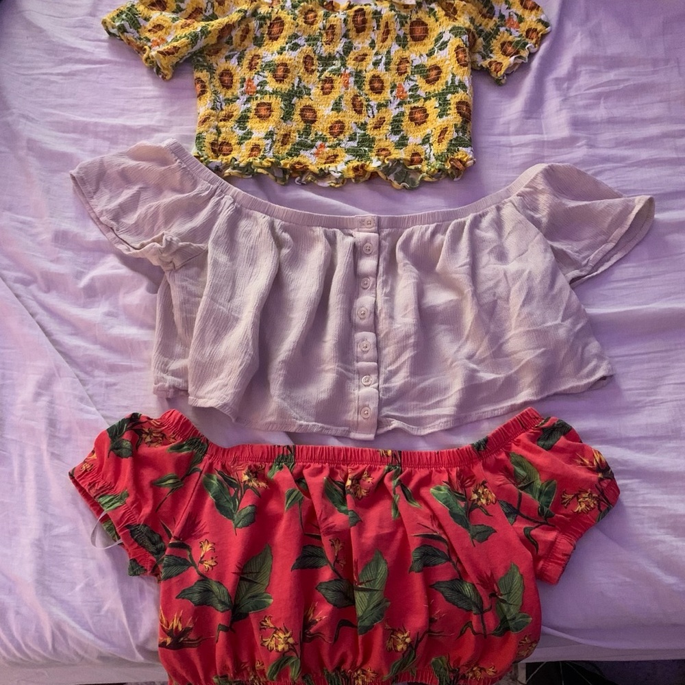 3 Piece Forever 21 Off the shoulder tube top